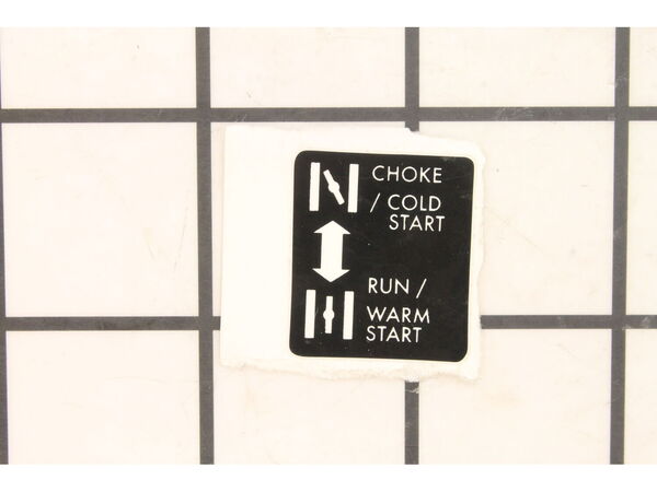 10040072-1-M-Powermate-A100983-Label, Engine Choke
