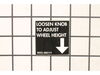 Label, Wheel Height – Part Number: A100985