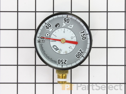 10046171-1-M-Campbell Hausfeld-GA032700AV-3In 250Psi Gauge 1/4Npt 45Deg