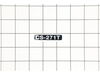 Label, Model CS-271T – Part Number: X503010960