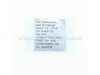 Caution Plate G – Part Number: X505003860
