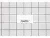 Label - Model Pas-266 – Part Number: X547002080