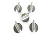 10057067-2-S-Whirlpool-W10698166-Control Knob Kit - Silve