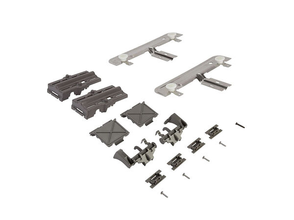 10065979-1-M-Whirlpool-W10712395-Upper Rack Adjuster Kit - White Wheels, Left and Right Sides