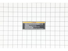 Warning Label – Part Number: 089037007901
