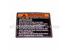 Label Warning – Part Number: 580316000