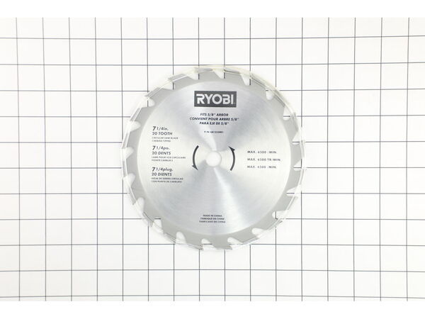 10084102-1-M-Ryobi-681323001-Blade 20t 7-1/4# Carbide