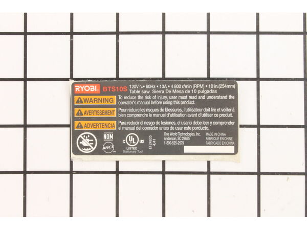 10085377-1-M-Ryobi-9101145333101-Data Label