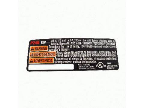 10085617-1-M-Ryobi-940237058-Label Data P240