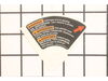 Aperature Warning Label – Part Number: 089036005903