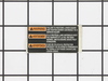 Warning Label (Upper Guard) – Part Number: 867216027