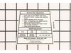 Depth Adjustment Label – Part Number: 93297
