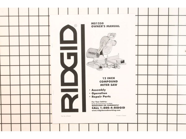 10105353-1-M-Ridgid-SP6265-Owners Manual