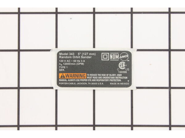 10115211-1-M-Porter Cable-A10945-Nameplate