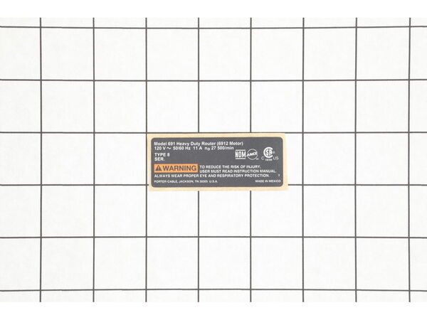10116572-1-M-Porter Cable-N112669-Nameplate