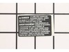 Warning Label French – Part Number: 10-15-0313