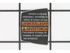 Warning Label – Part Number: 10-20-2697