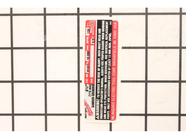 10119662-1-M-Milwaukee-12-20-0490-Service Nameplate Kit