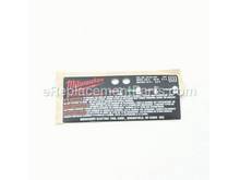 Service Nameplate - Charger – Part Number: 12-20-1801