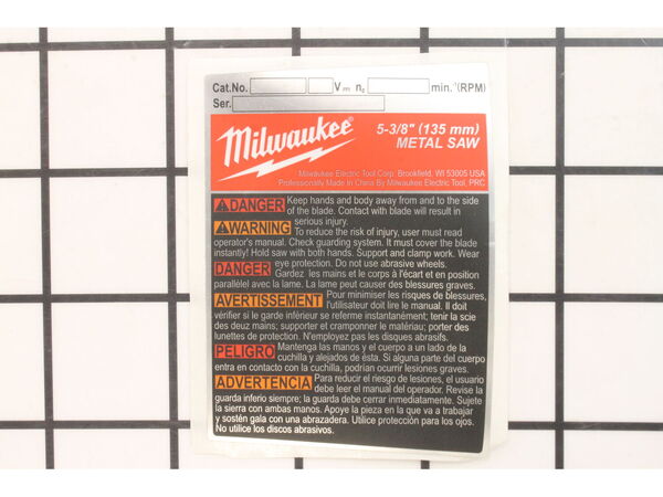 10119830-1-M-Milwaukee-12-20-2682-Service Nameplate Not Shown