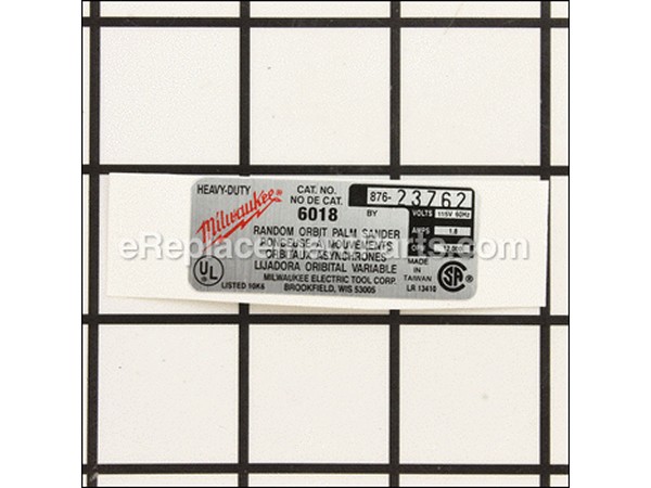 10119871-1-M-Milwaukee-12-20-6019-Service Nameplate Kit
