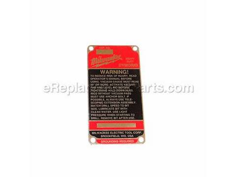 10120021-1-M-Milwaukee-12-99-0171-Nameplate Blank
