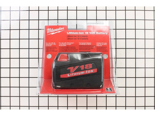 10133859-1-M-Milwaukee-48-11-1830-18v Li-ion 3 Ah Power Tool Bat