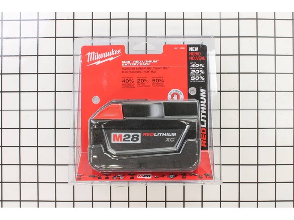 10133864-1-M-Milwaukee-48-11-2830-28v Li-ion 3 Ah Power Tool Bat
