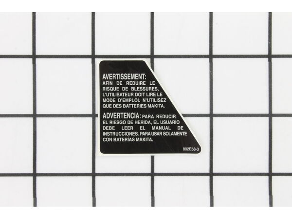 10154350-1-M-Makita-802E58-3-Caution Label, Xbp01