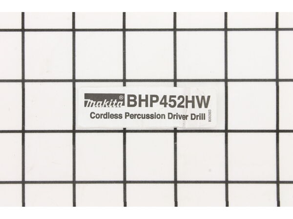 10154380-1-M-Makita-806098-3-Model No. Label BHP452