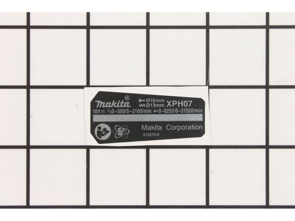 10154517-1-M-Makita-815S70-8-Name Plate, Xph07