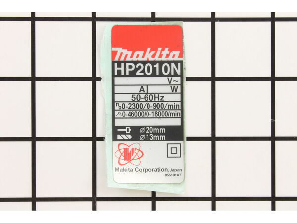10154953-1-M-Makita-855101-7-Name Plate HP2010N