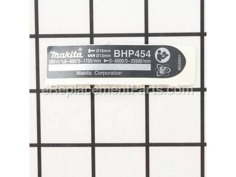 10155277-1-M-Makita-865306-1-BHP454 Name Plate