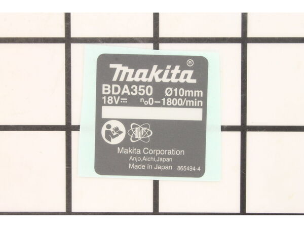 10155279-1-M-Makita-865494-4-Bda350 Name Plate