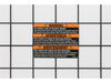 Label, Warning – Part Number: 195833