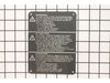 Cover,Warning – Part Number: 385195-00