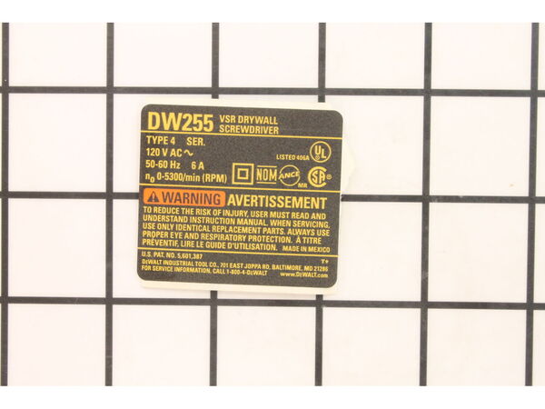 10181648-1-M-DeWALT-614535-00-Name Plate