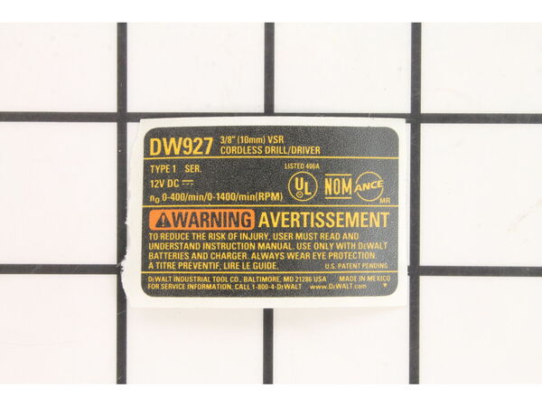 10181749-1-M-DeWALT-615619-00-Name Plate