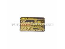 Name Plate – Part Number: 615626-00