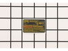 Name Plate – Part Number: 615861-00