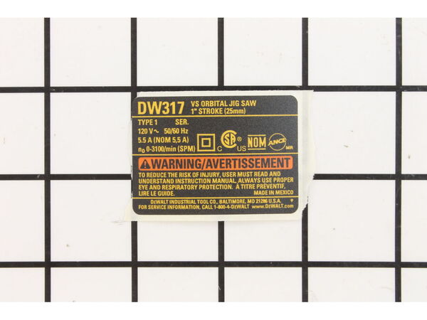 10182562-1-M-DeWALT-625376-00-Name Plate