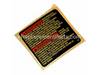 Warning Label – Part Number: 626891-01