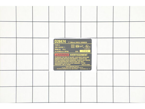 10182800-1-M-DeWALT-629798-00-Nameplate