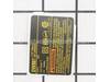 Name Plate – Part Number: 651211-00