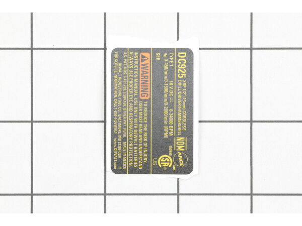 10184013-1-M-DeWALT-659506-00-Nameplate