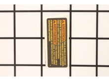 Warning Label – Part Number: A19377