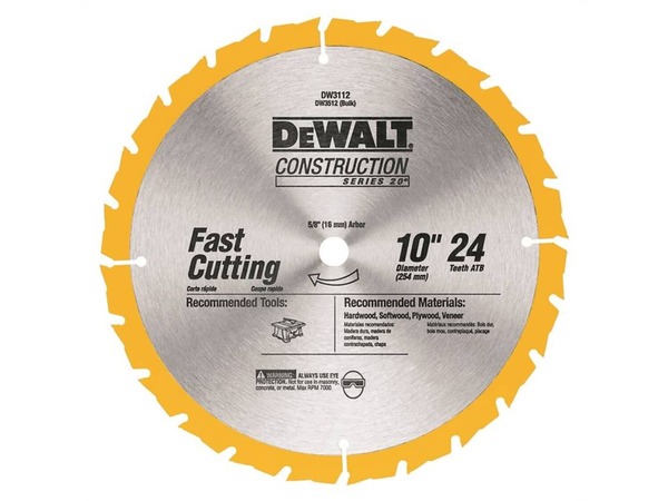 10186811-1-M-DeWALT-DW3112-10 5/8 Arbor 24 Tooth Table