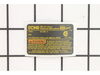 Nameplate – Part Number: N009873