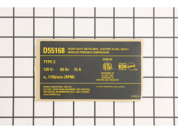 10187052-1-M-DeWALT-N012870-Nameplate