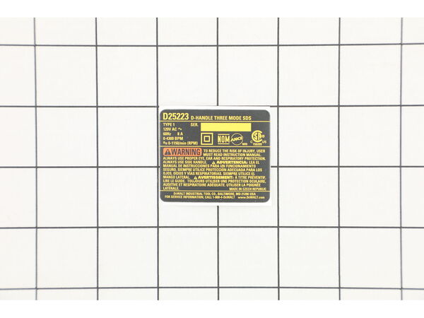 10187176-1-M-DeWALT-N019970-Name Plate